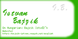 istvan bajzik business card